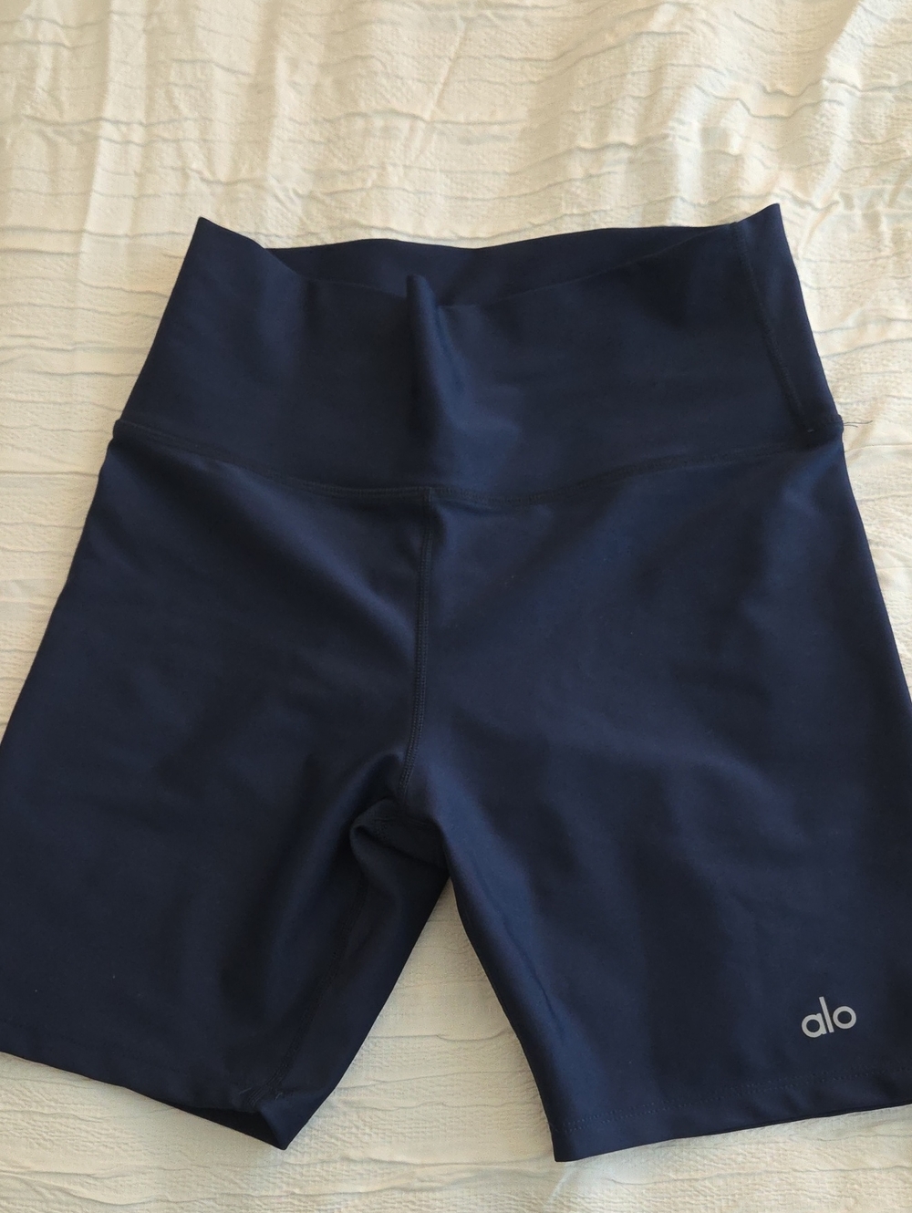 ALO Yoga Navy High-Waist Bike Shorts